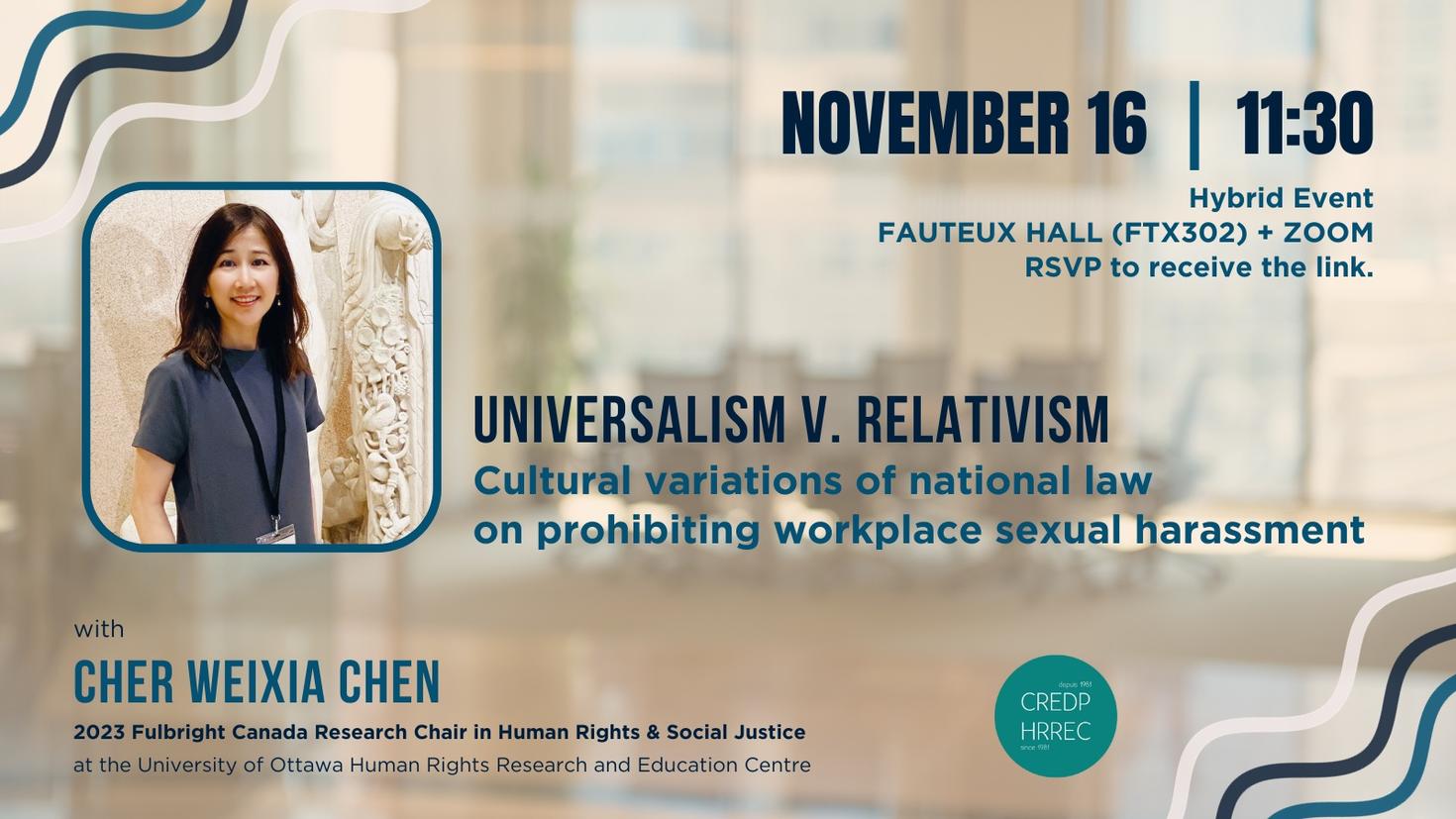 Cher Weixia Chen presentation at uOttawa