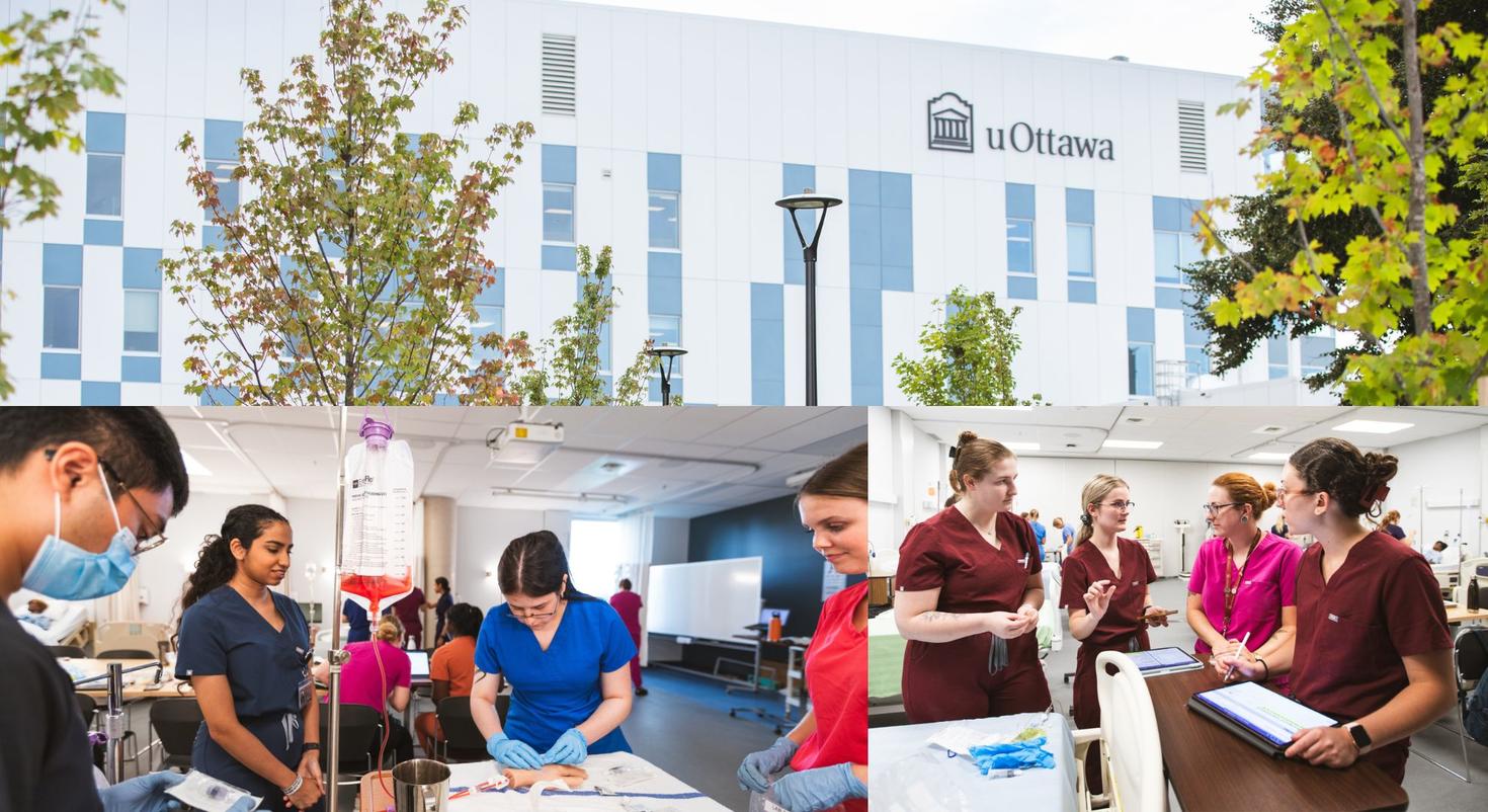 Students working in the Lees pavilion