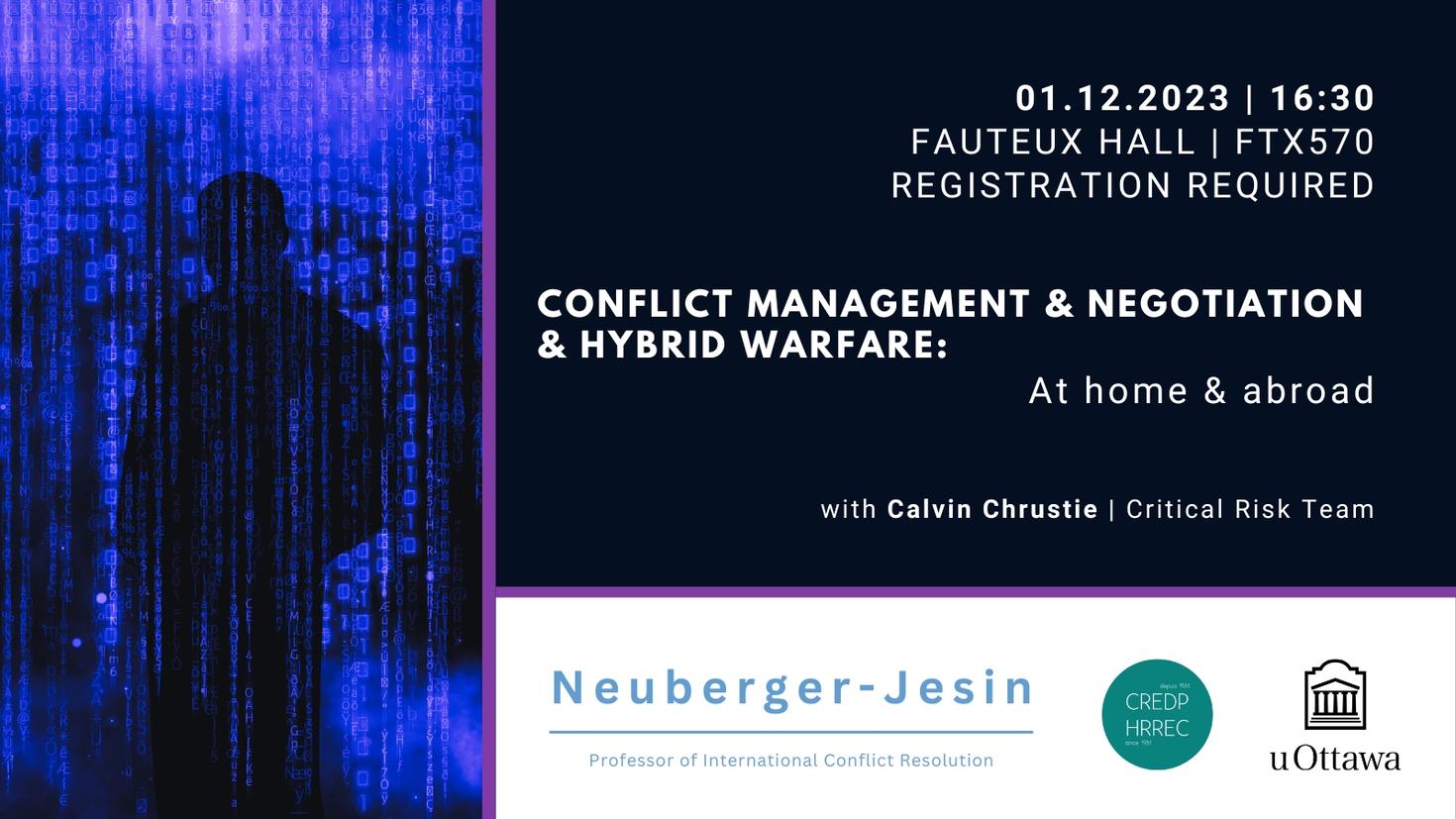 HRREC Event - Conflict management, negotiation and hybrid warfare