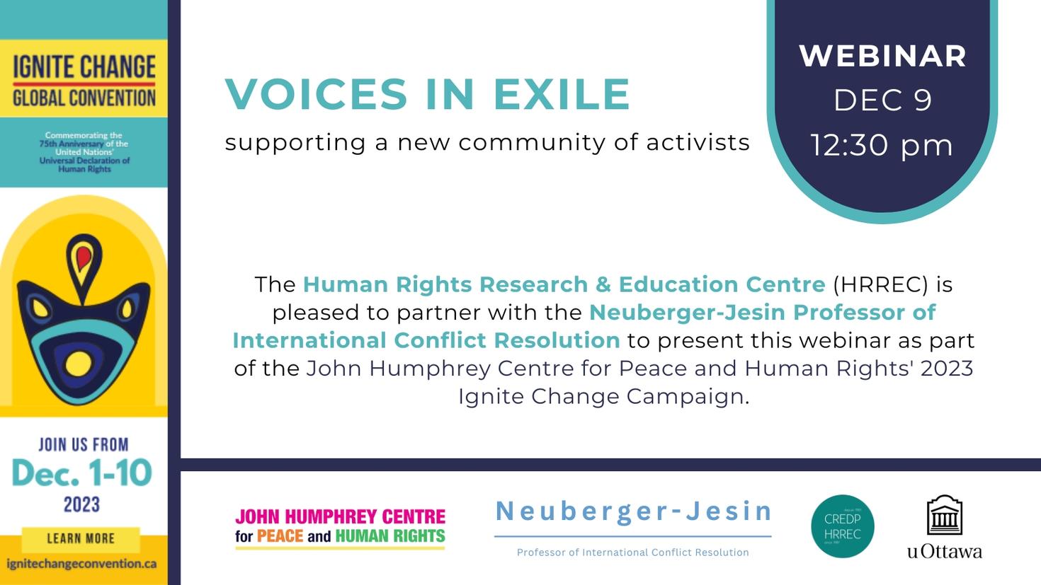 Voices in Exile - Ignite Change Campaign 2023