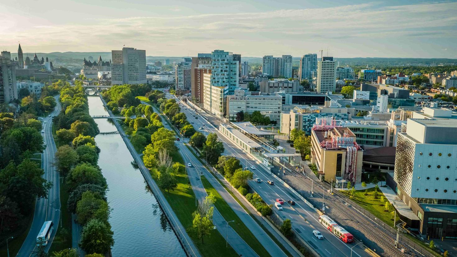 aerial view of uottawa