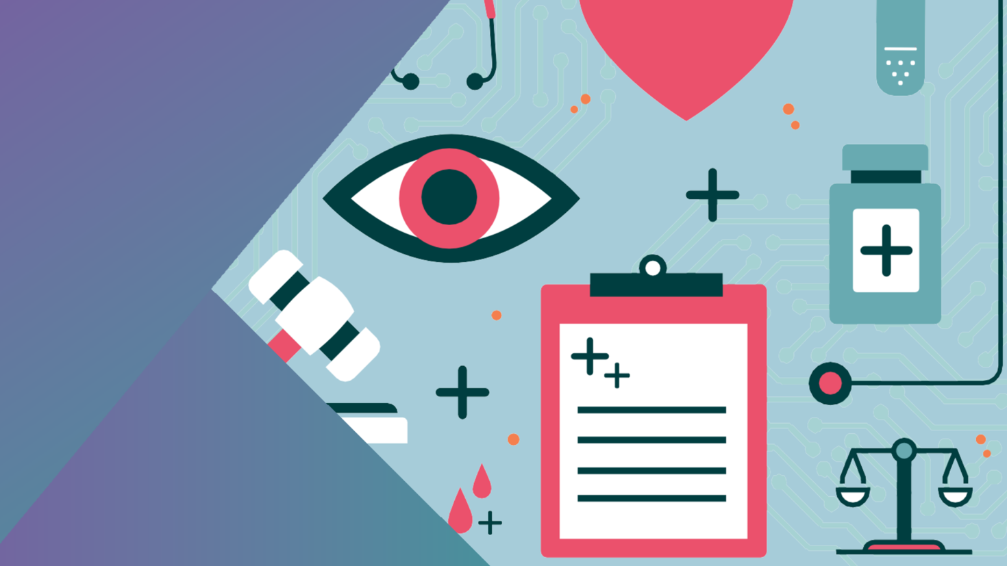 Drawing depicting AI and Healthcare.