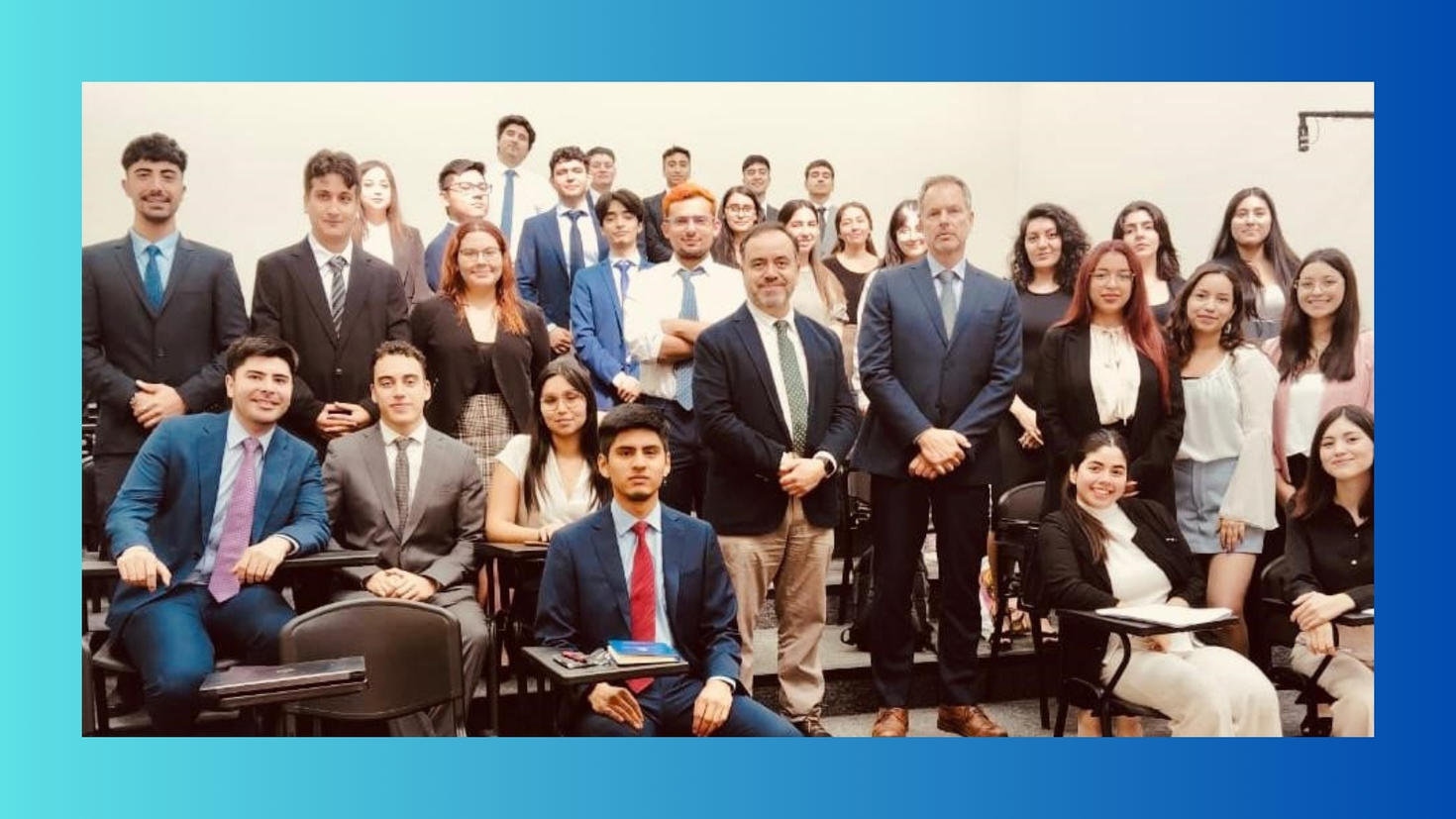 Pierre Gilles Bélanger and his students in Chile.