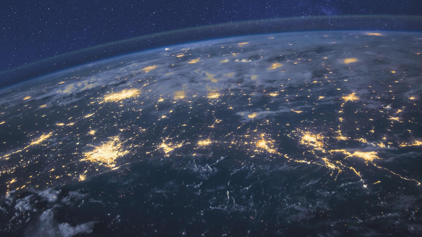 View of earth from space.