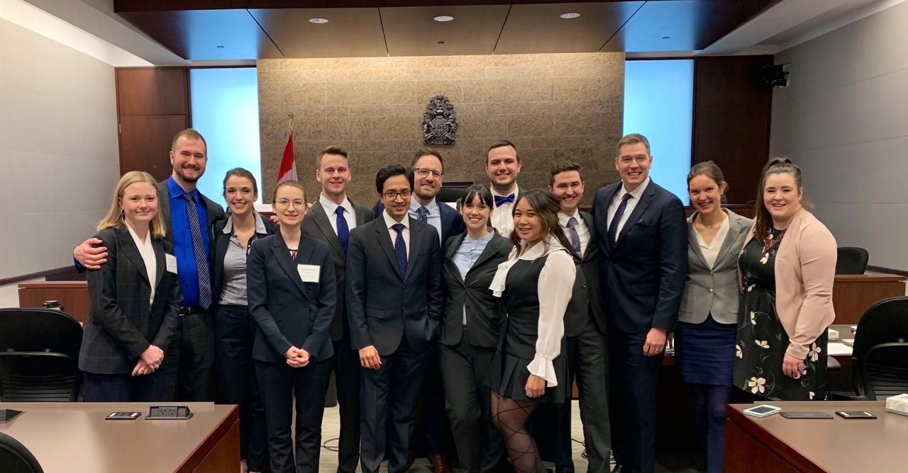 Students at the Harold G. Fox Intellectual Property Moot championship