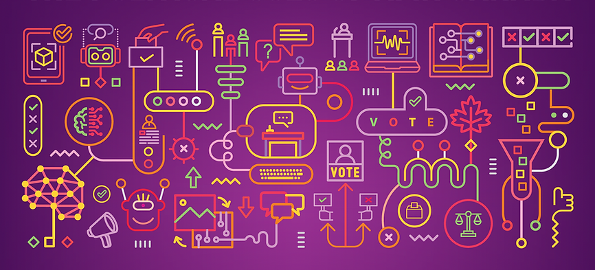 Banner of the AI and Politics report