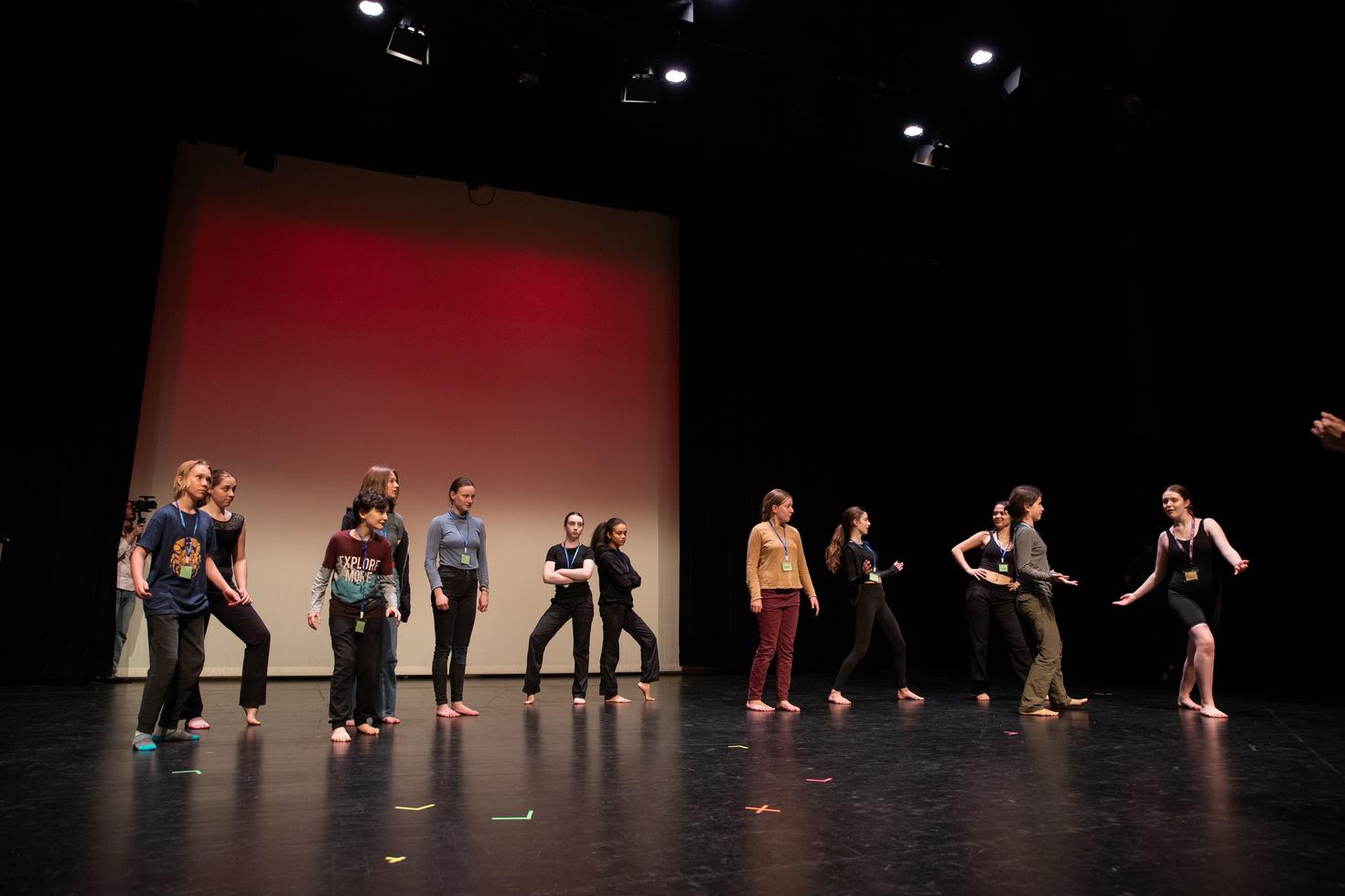 Kids dancing on a stage