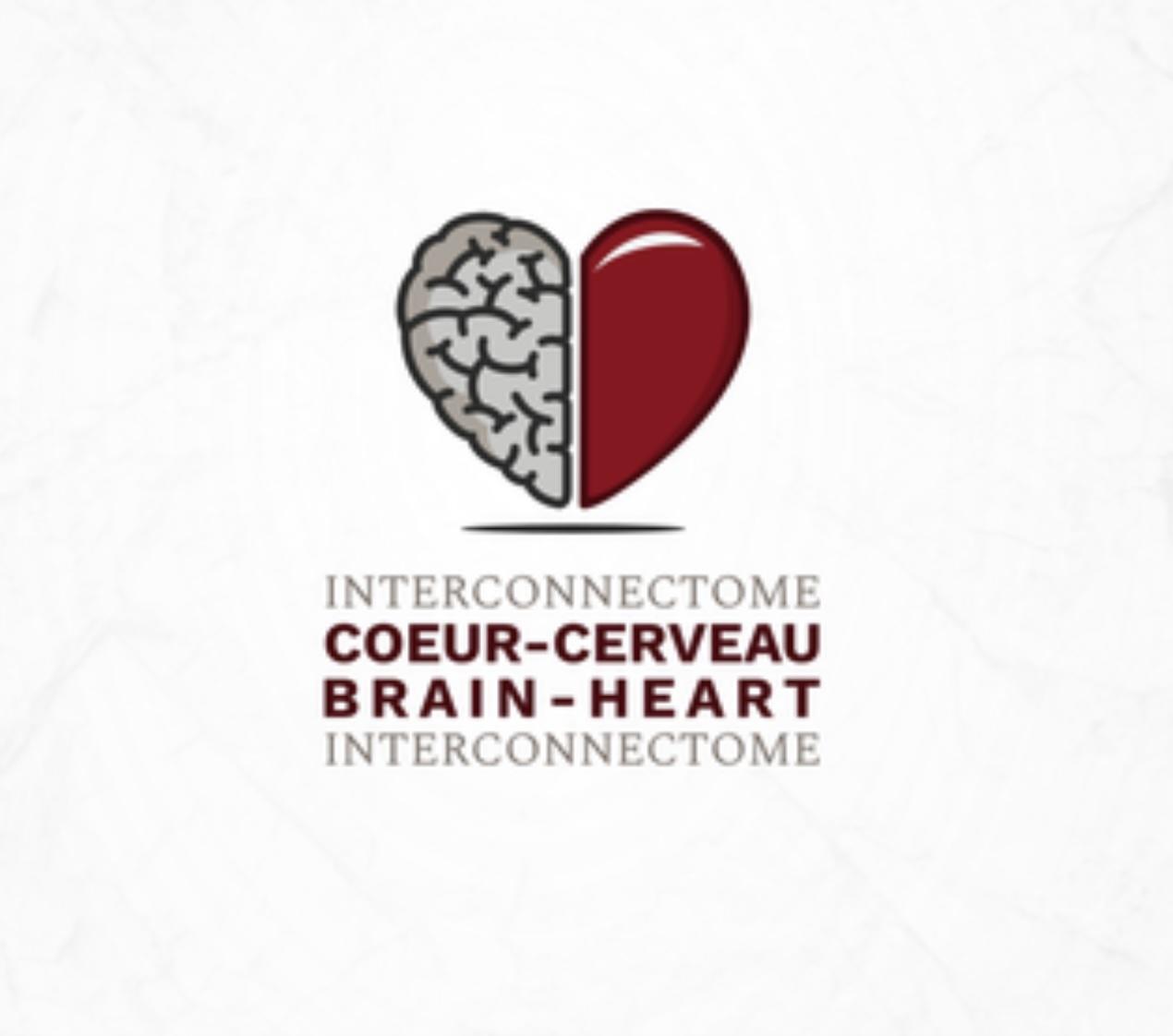 Brain-Heart Interconnectome Logo with a heat made of a brain