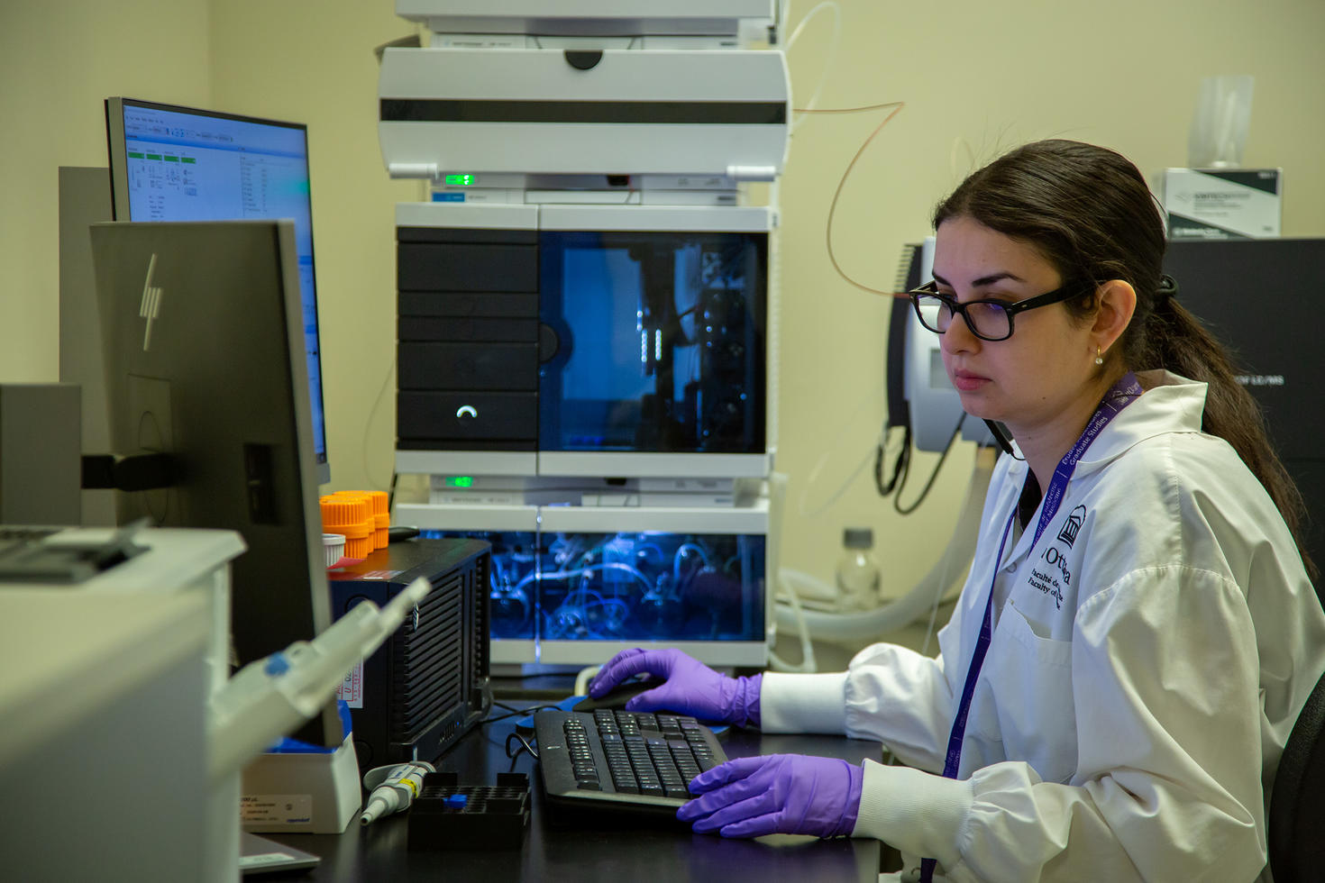 A scientist working in a laboratory.