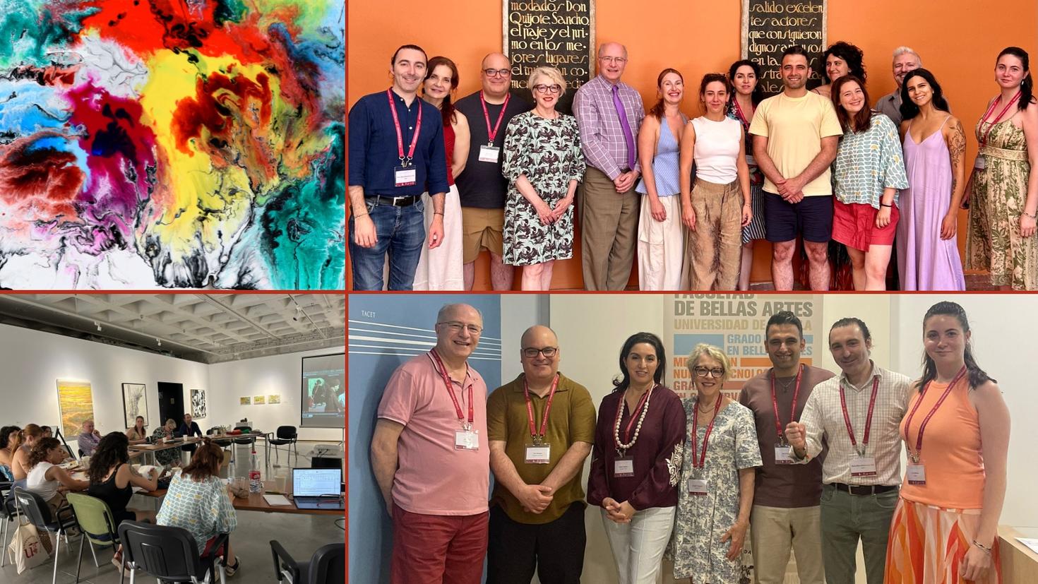 Group of instructors and students at the Summer school on Arts and Human Rights in Seville.