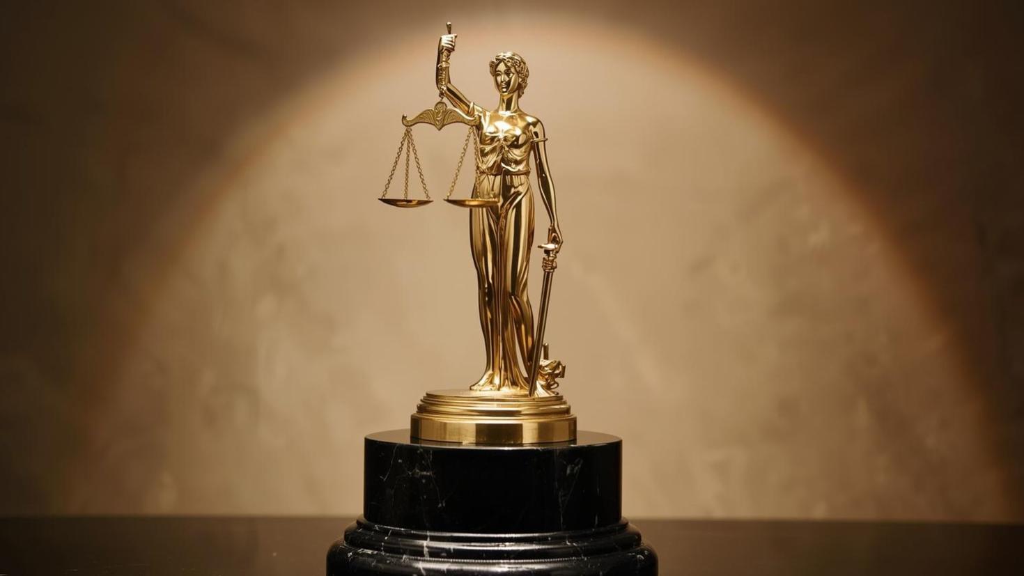 a prize on a table