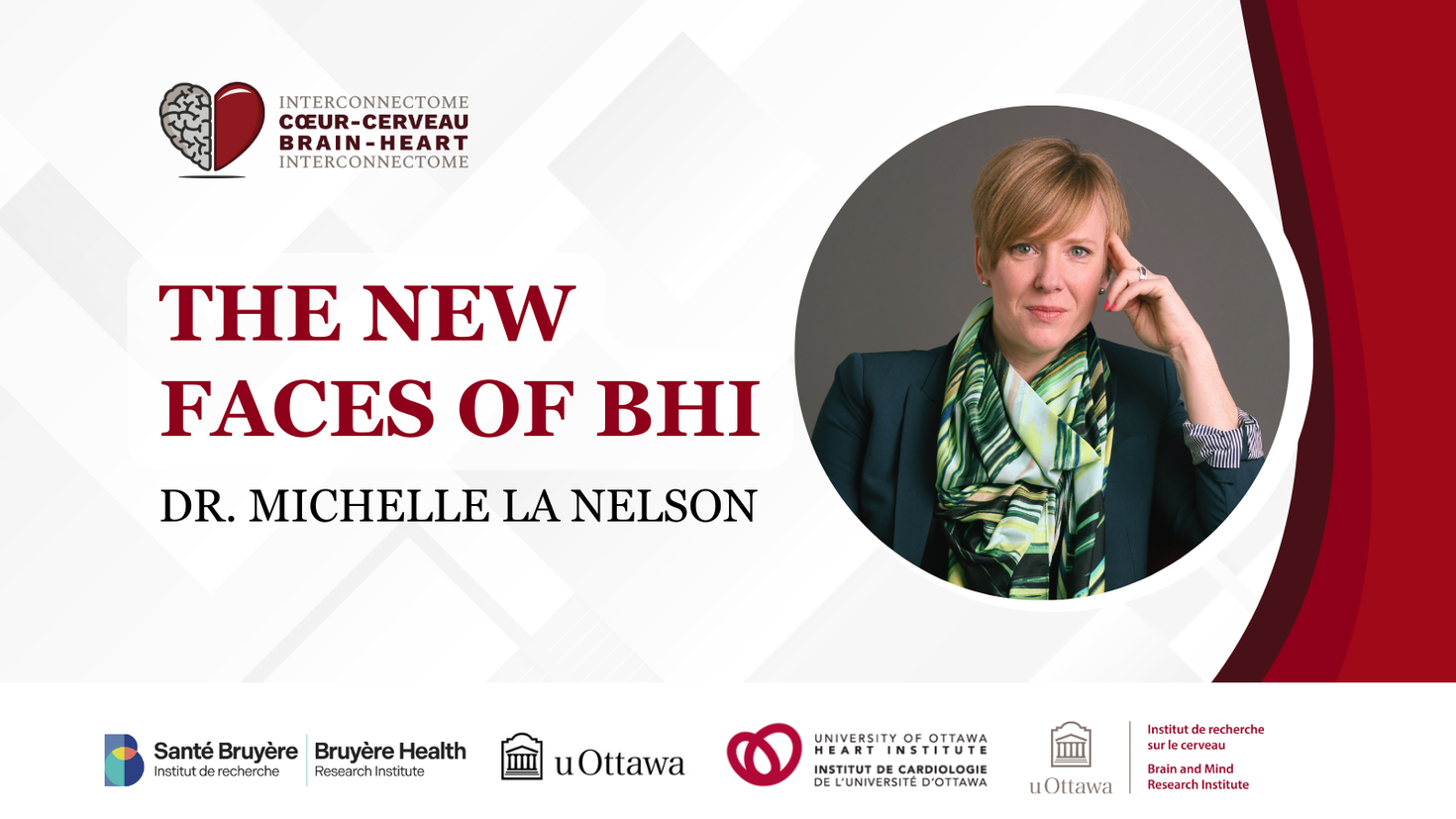 "The new faces of BHI. Dr. Michelle La Nelson." with a photo of Dr.Nelson.