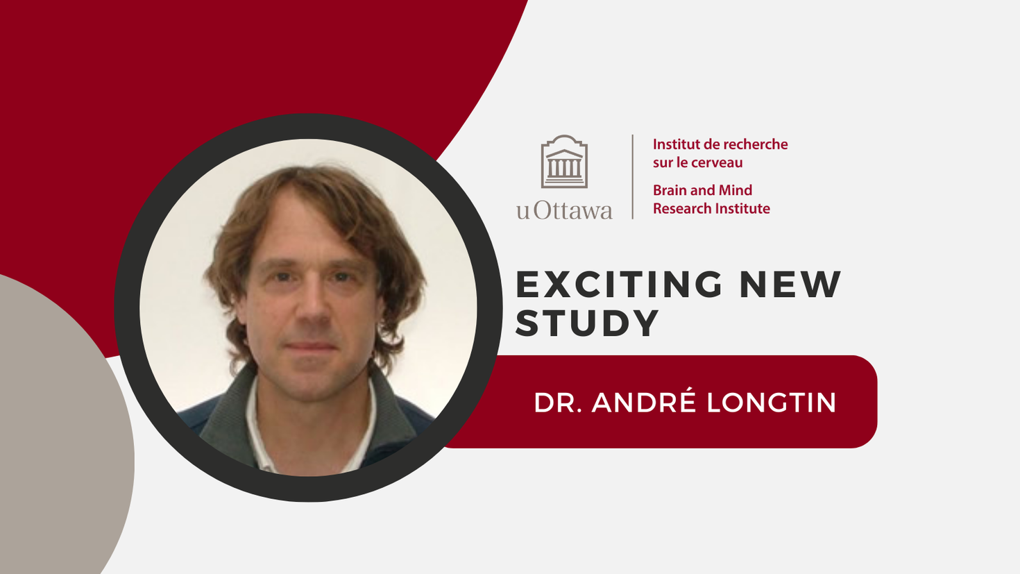 News article banner with photo of Dr. Andre Longtin.