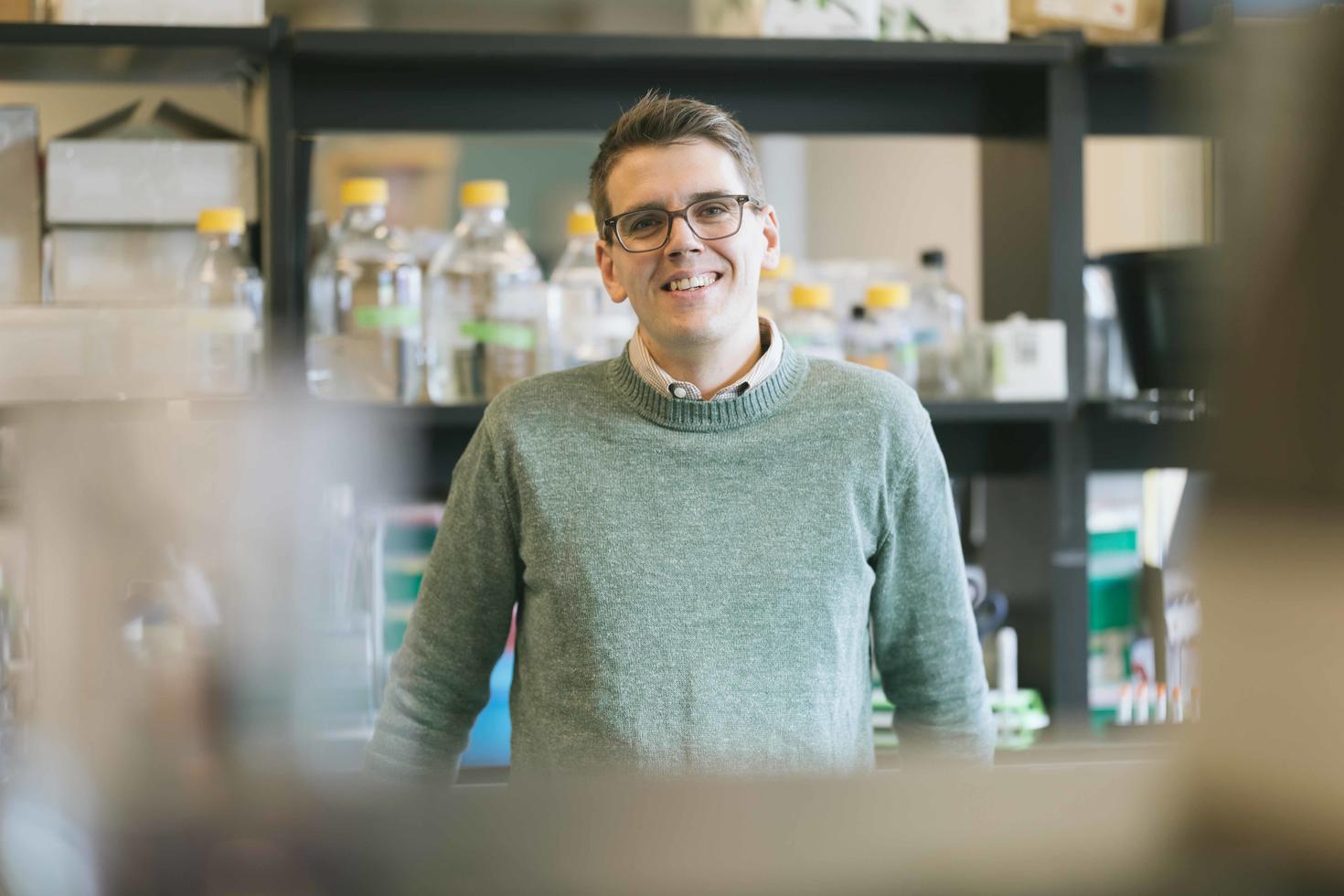 Professor David Cook in his lab