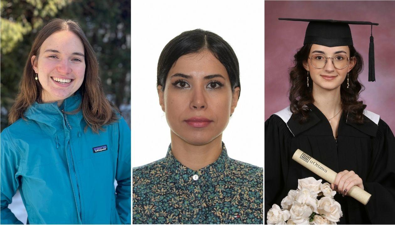 Photo collage of Roxana Gorodnichy, Éloïse Côté and Farinaz Basmechi.