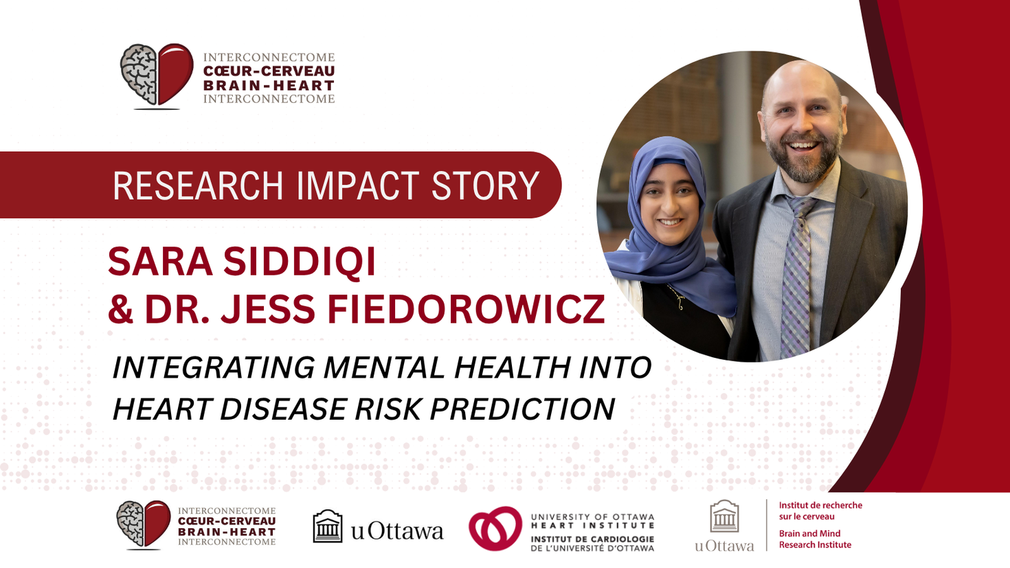 Banner photo of Sara Siddiqi and Dr. Jess Fiedorowics.