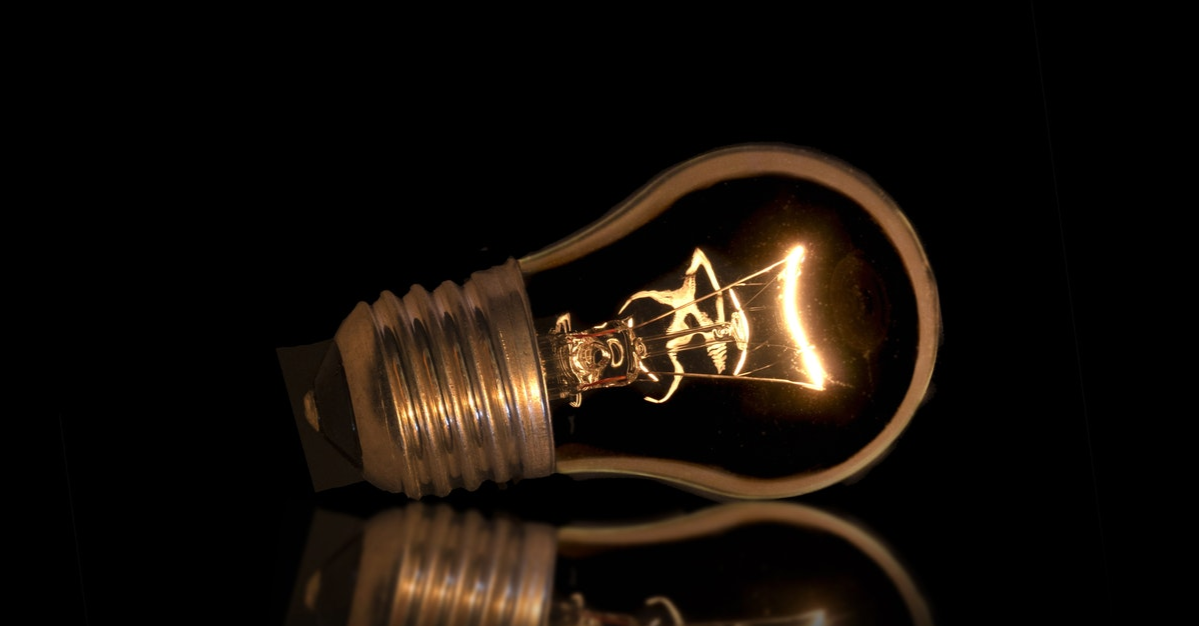 Electric light bulb in the dark Electric light bulb in the dark