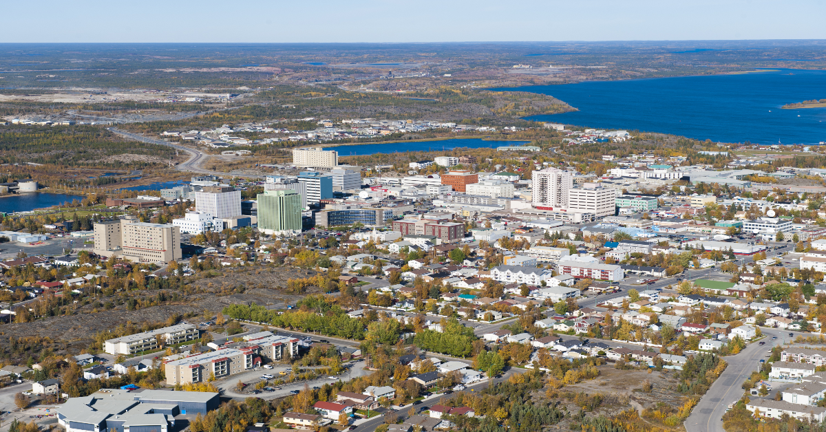Yellowknife vue du ciel