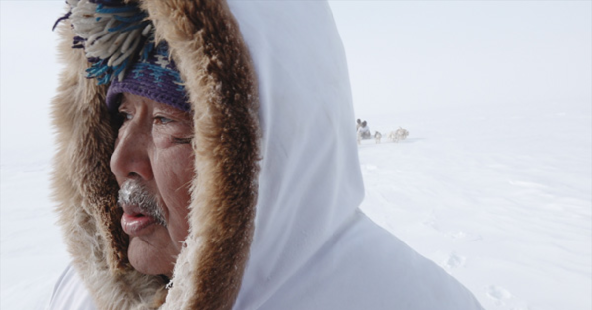 A scene with an actor from the film ''One Day in the Life of Noah Piugattuk''