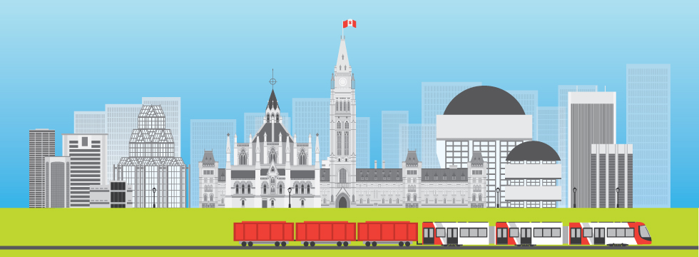 Illustration of the Ottawa Light Rail Train Illustration of the Ottawa Light Rail Train