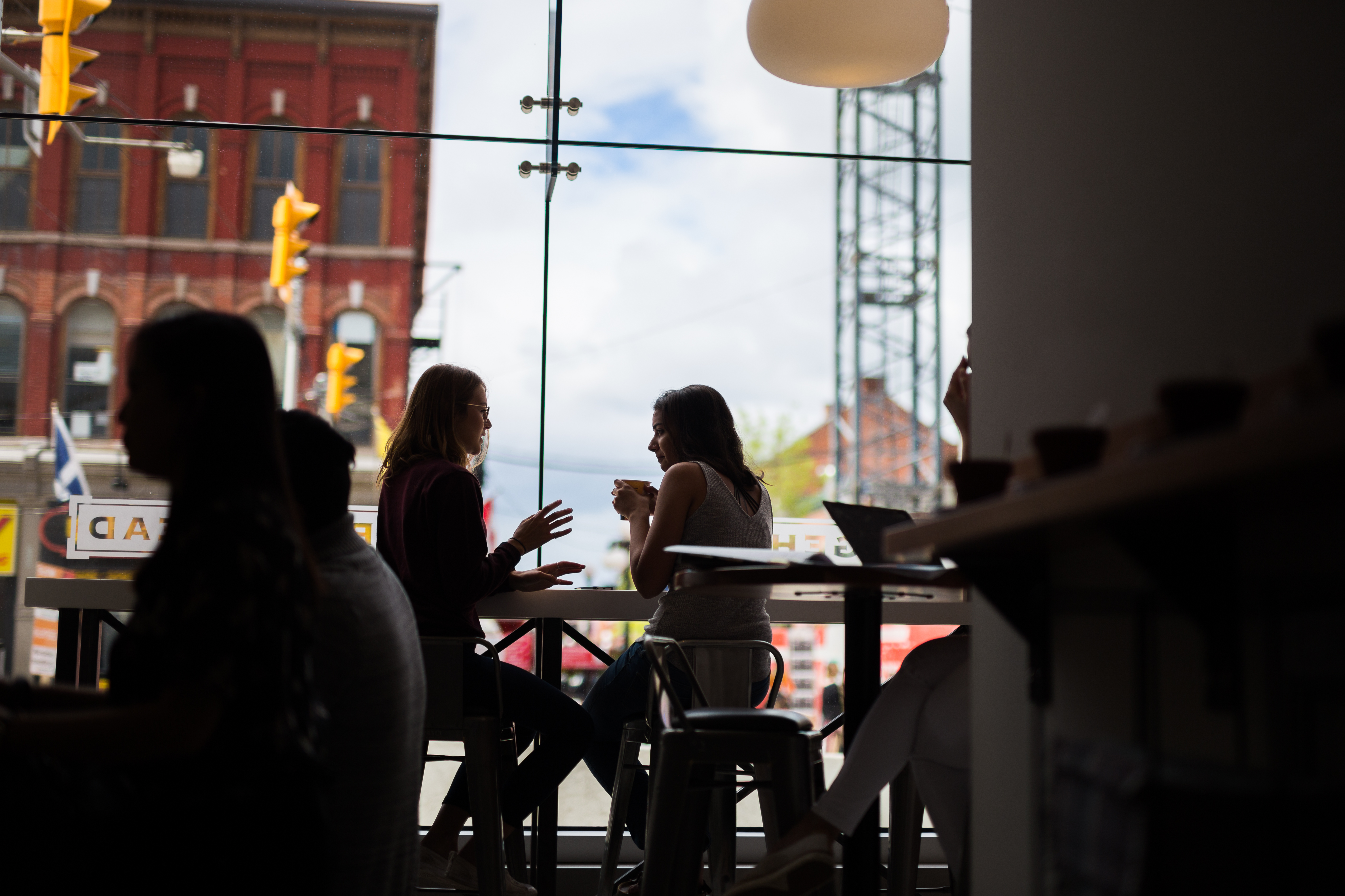 Students having a coffee in a coffee shop
