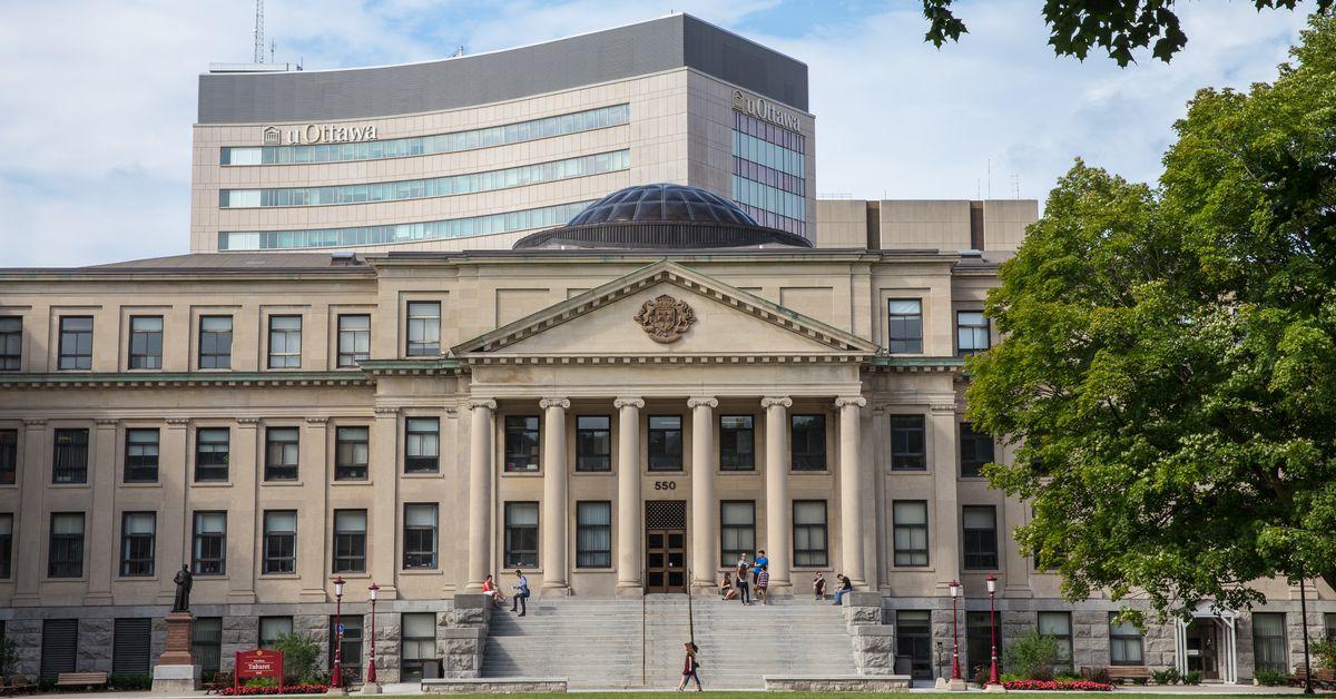 L'immeuble Tabaret, vu de la pelouse en été.