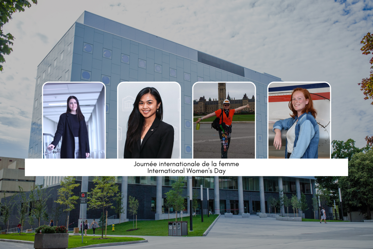 Photos d'étudiantes à l'occasion de la Journée internationale de la femme