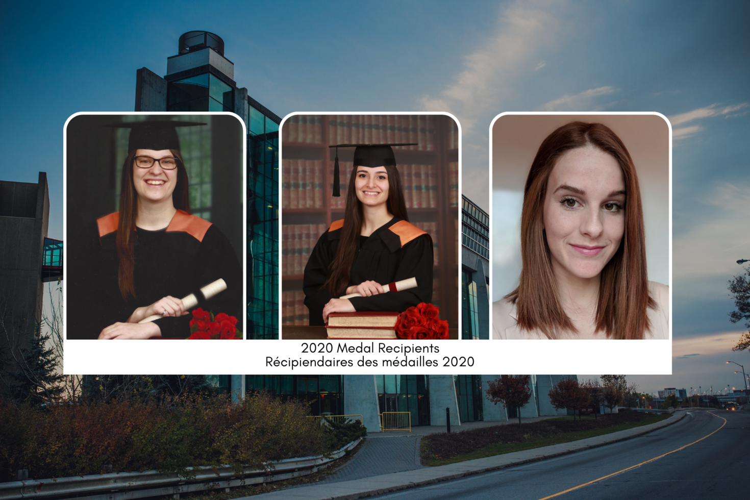 Récipiendaires de la médaille 2020 lors de la cérémonie de convocation du printemps