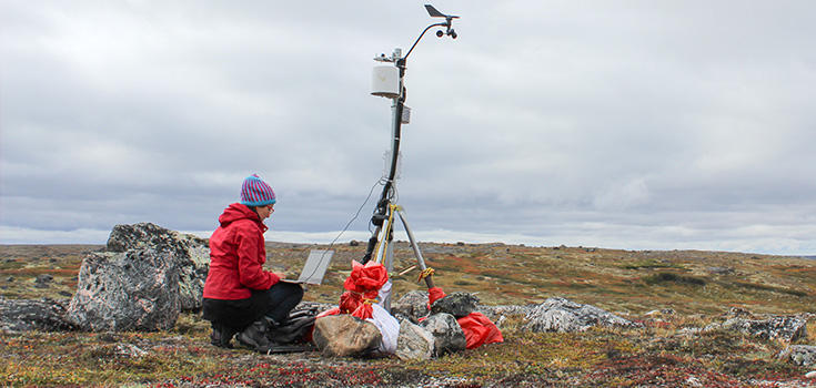 Stéphanie Guillerme at Kangiqsualujjuaq Lake, Québec