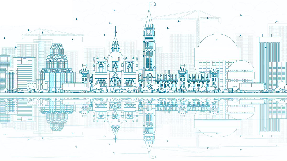 Drawing of Ottawa landmarks