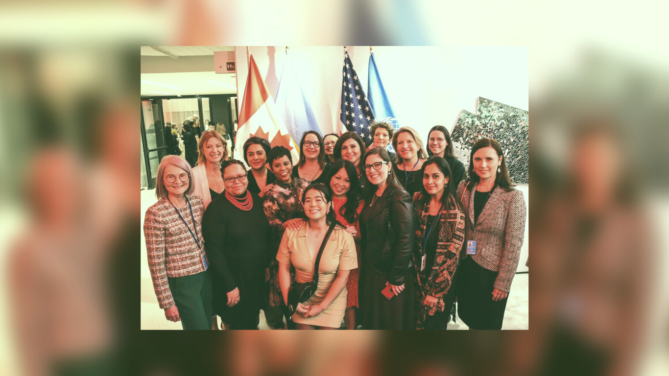 All members of the Canadian delegation of the UN's Commission on the Status of Women