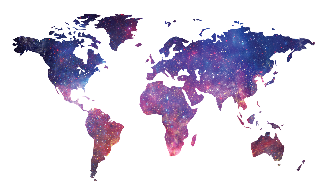 Map of globe