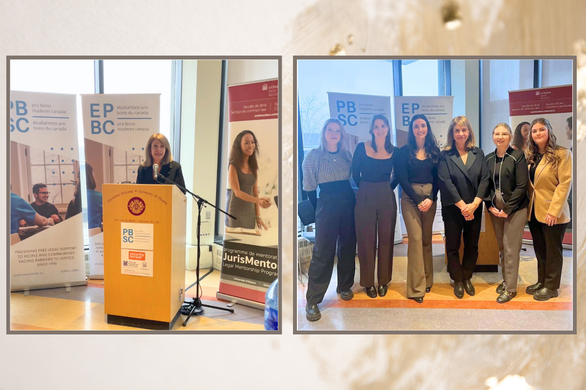 Justice Karakatsanis with uOttawa law students at a Probono event