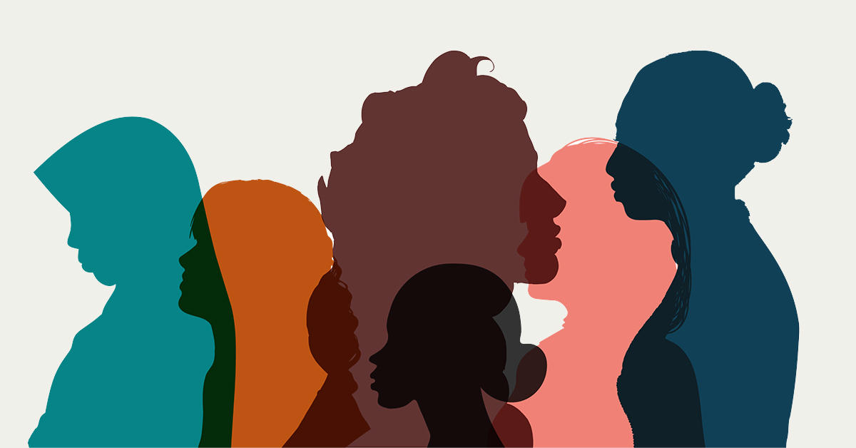 Ombres de femmes aux différents profils