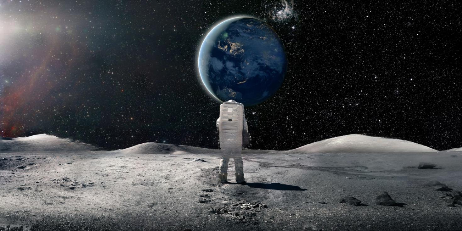 Homme sur la lune