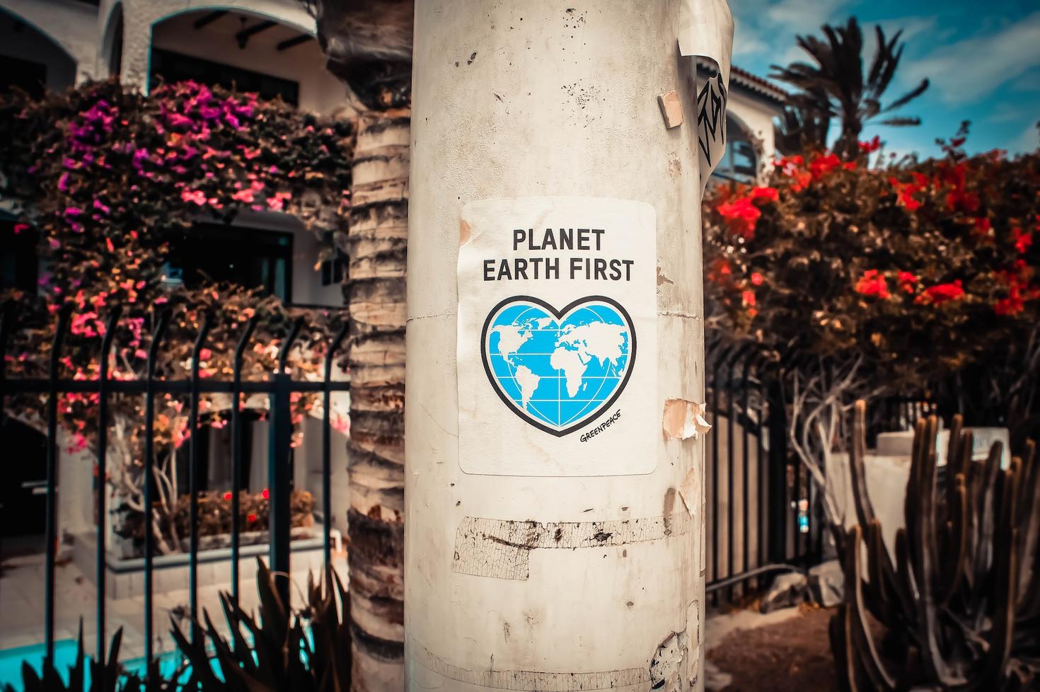 Poster of heart-shaped earth