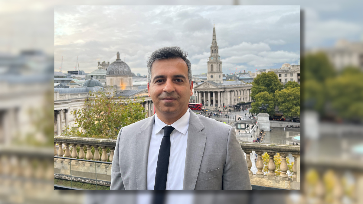 Ajmal Pashtoonyar, taken at the Canadian High Commission in London overlooking Trafalgar square.