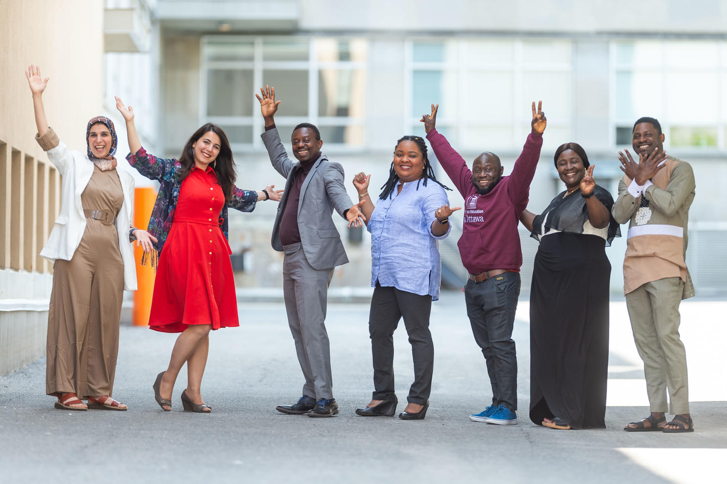 ethnically diverse members of the Association des étudiantes et étudiants à la formation à l’enseignement (AEEFE)
