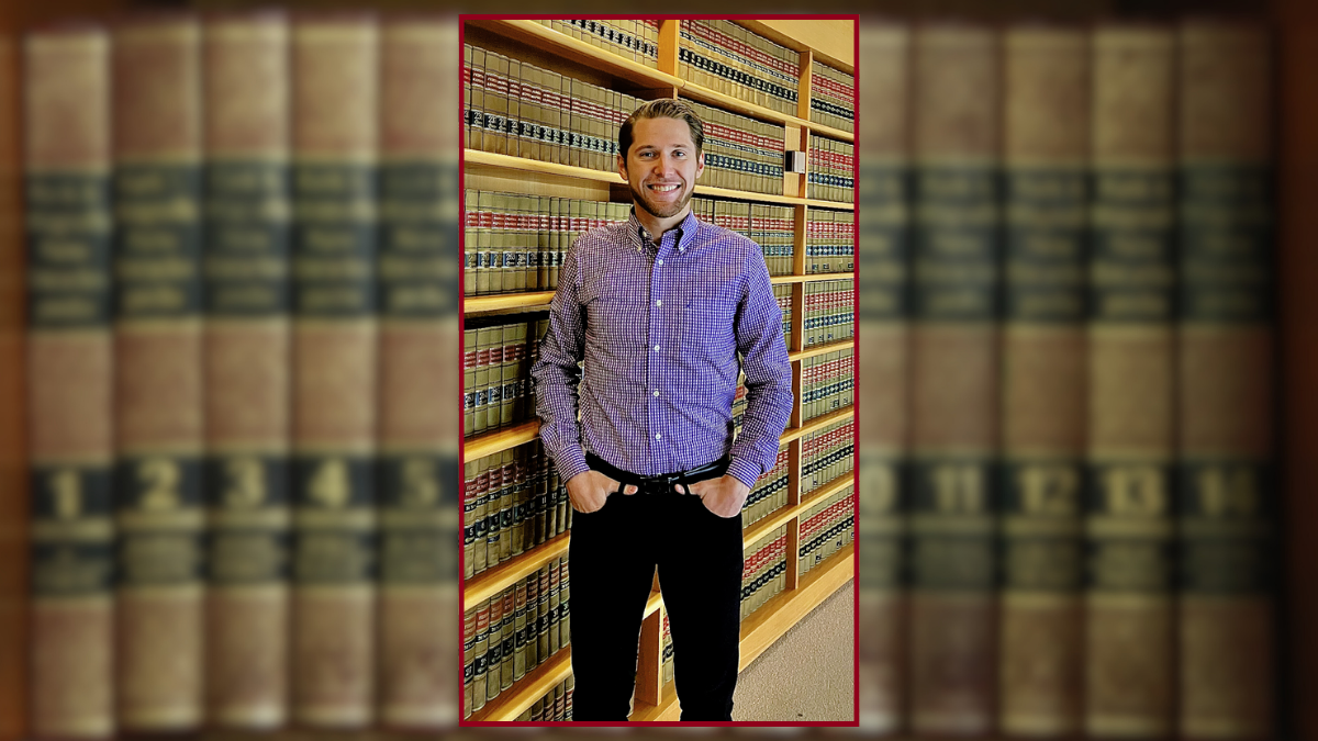 Olivier Marceau in a law library