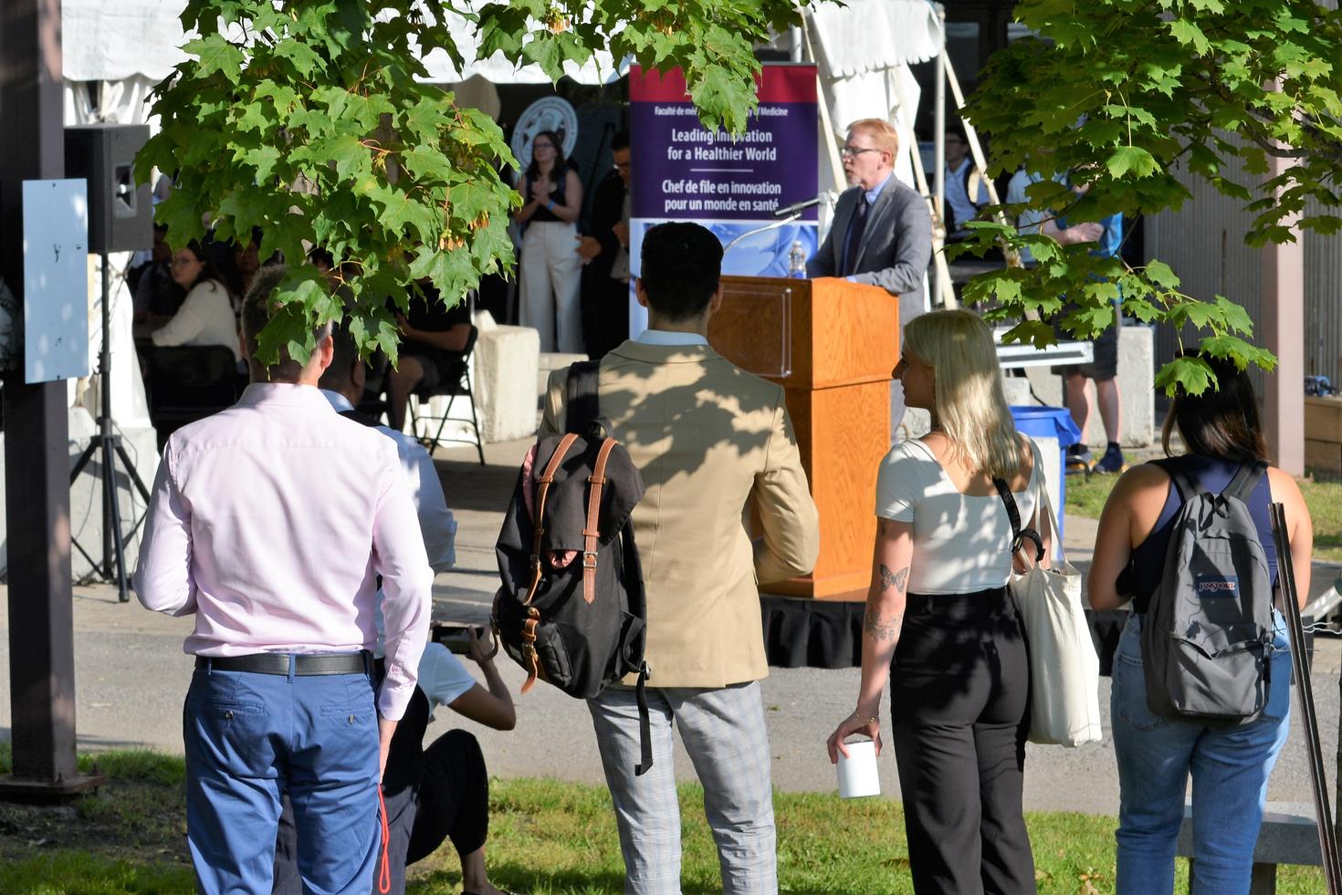 Dean Bernard Jasmin speaking