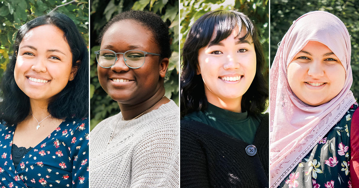 Collage de portraits d'étudiants mentors francophones