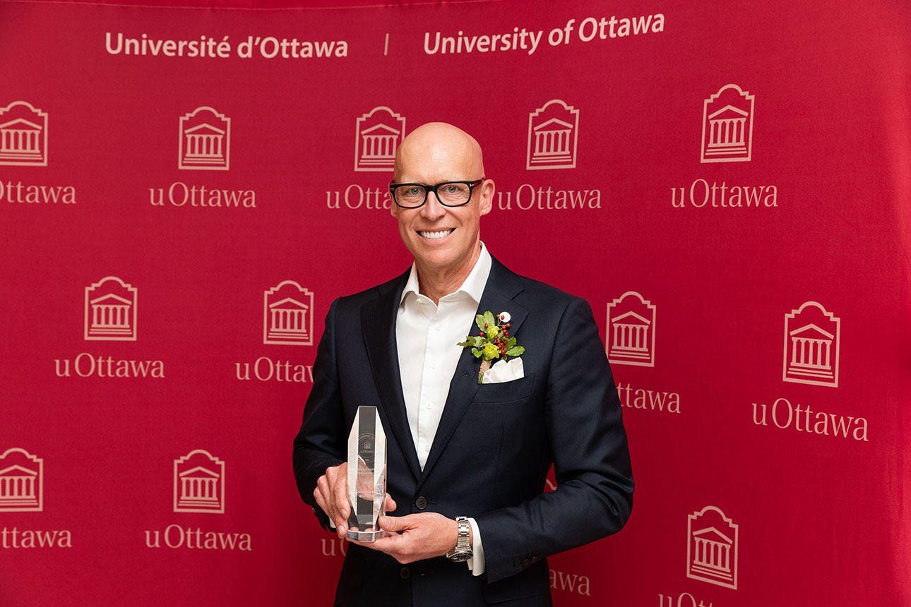 Duane Green with his award