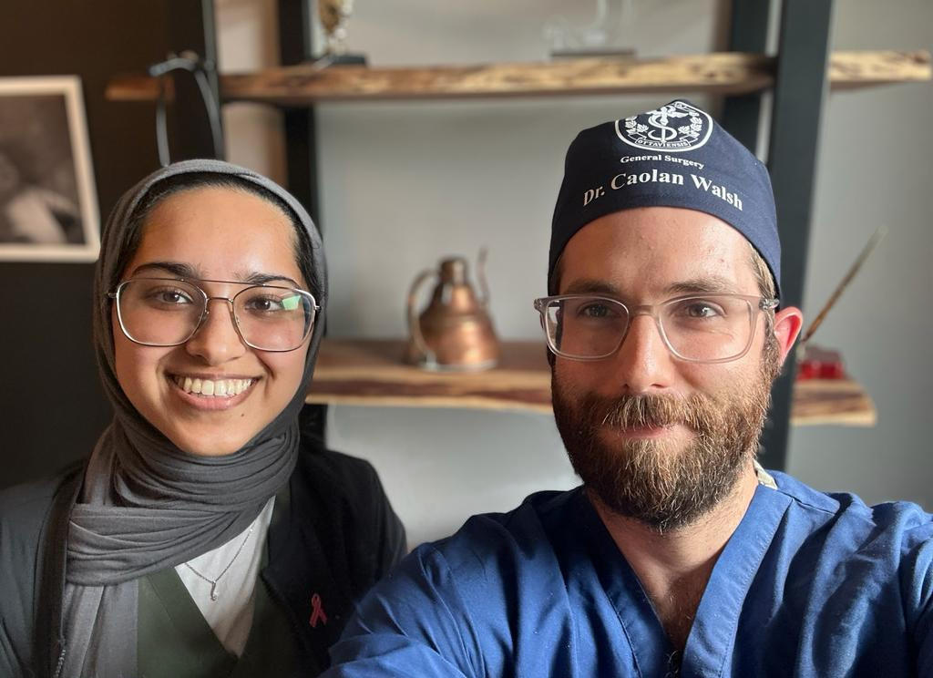 Visiting Elective Student Fatima Abdulla (Khalifa University) and Preceptor Dr. Caolan Walsh