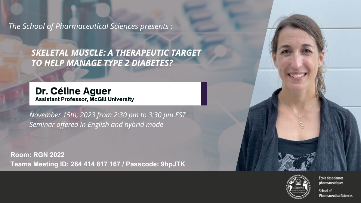 Poster of the seminar by Dr. Celine Aguer