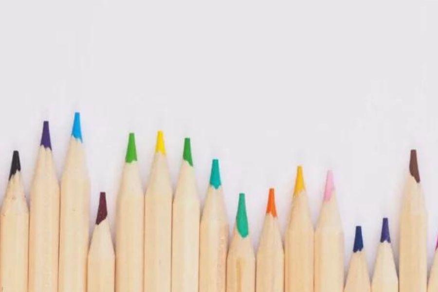 Pencil crayons. 