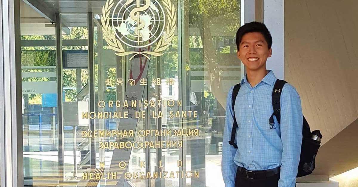 Yipeng Ge à l’Organisation mondiale de la Santé à Genève, en Suisse.