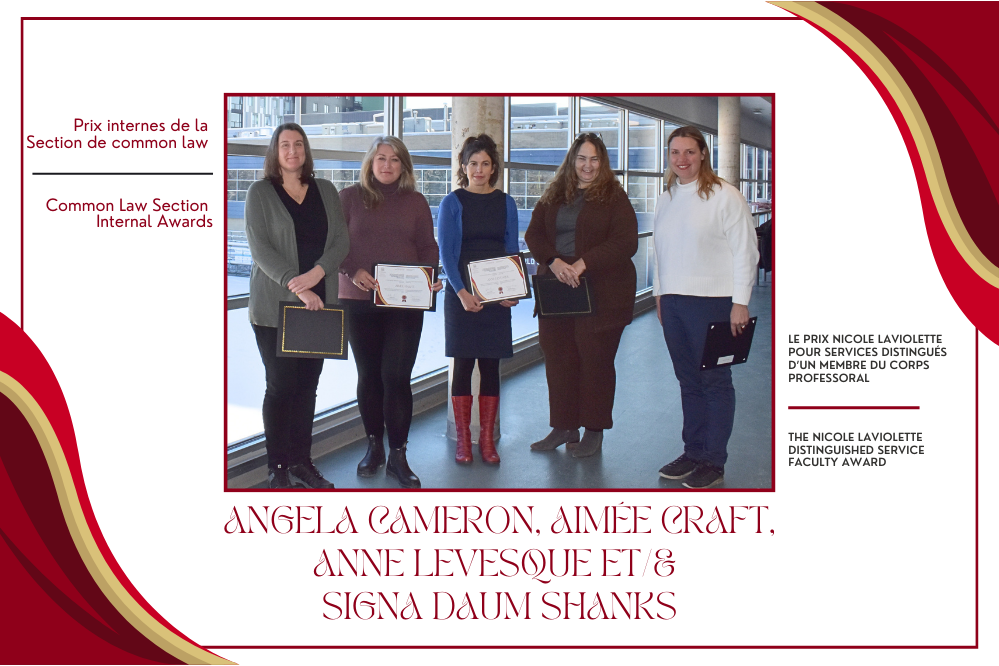 Angela Cameron, Aimée Craft, Anne Levesque, Signa Daum Shanks, Kristen Boon