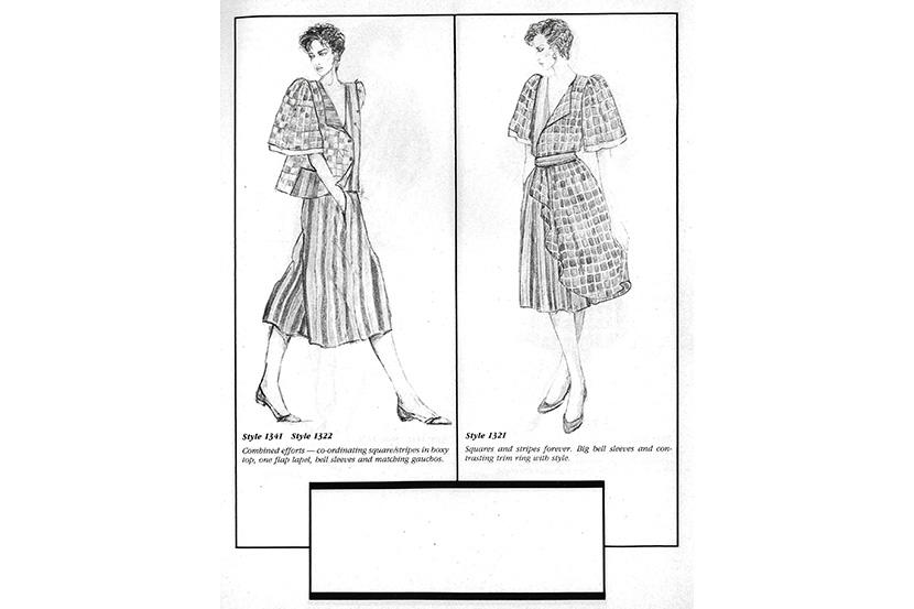 Page du catalogue de Modistas Unidas vantant les compétences de sa créatrice de vêtements, Tamara Alexis, 10-029-S1-F470-I2.