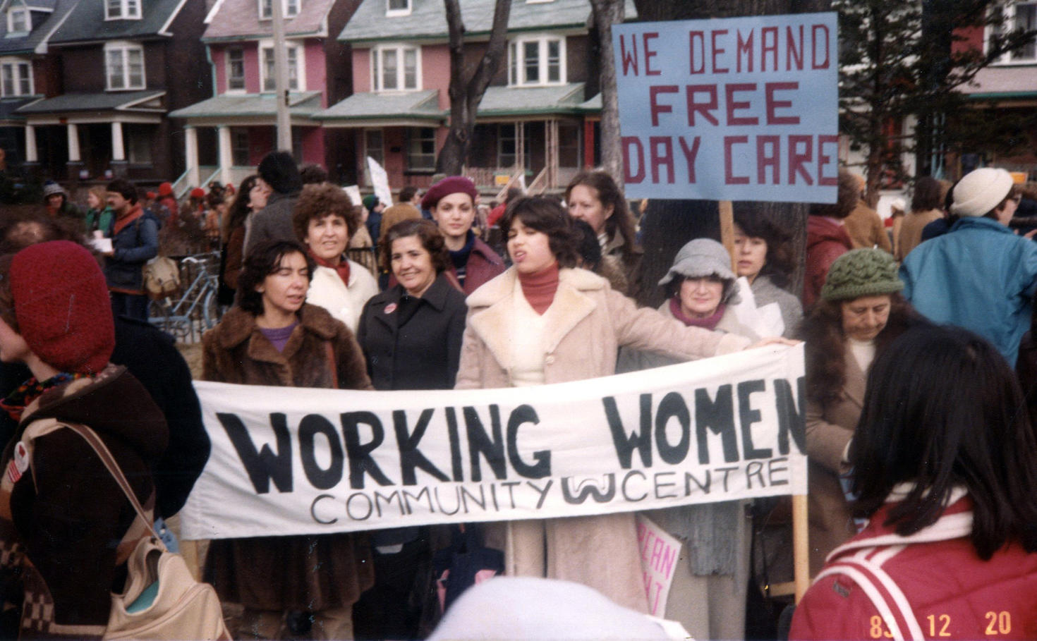 Manifestation en faveur du droit des femmes immigrantes à des services de garde accessibles