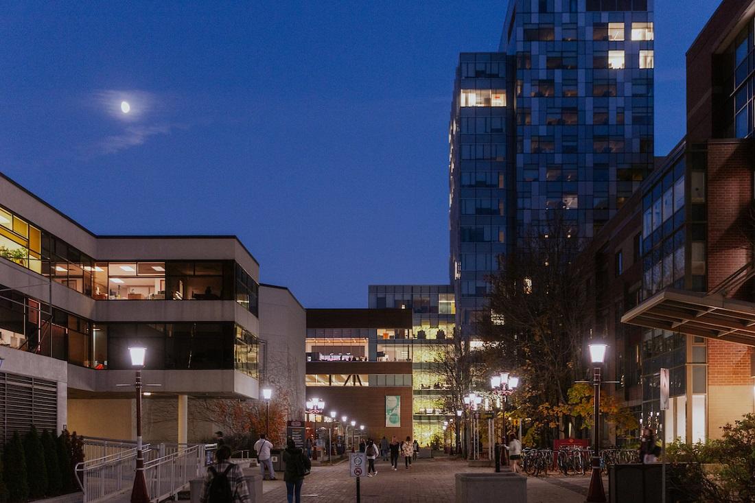 Campus at night